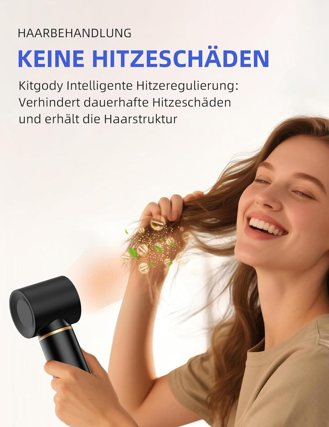 Kitgody 5 in 1 Airstyler Warmluftbürste Set mit Automatischem Lockenstab & Rundbürstenföhn - MULTIFU