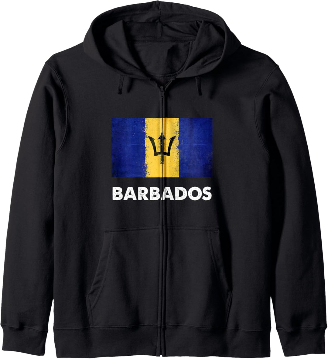 Die Flagge von Barbados Kapuzenjacke