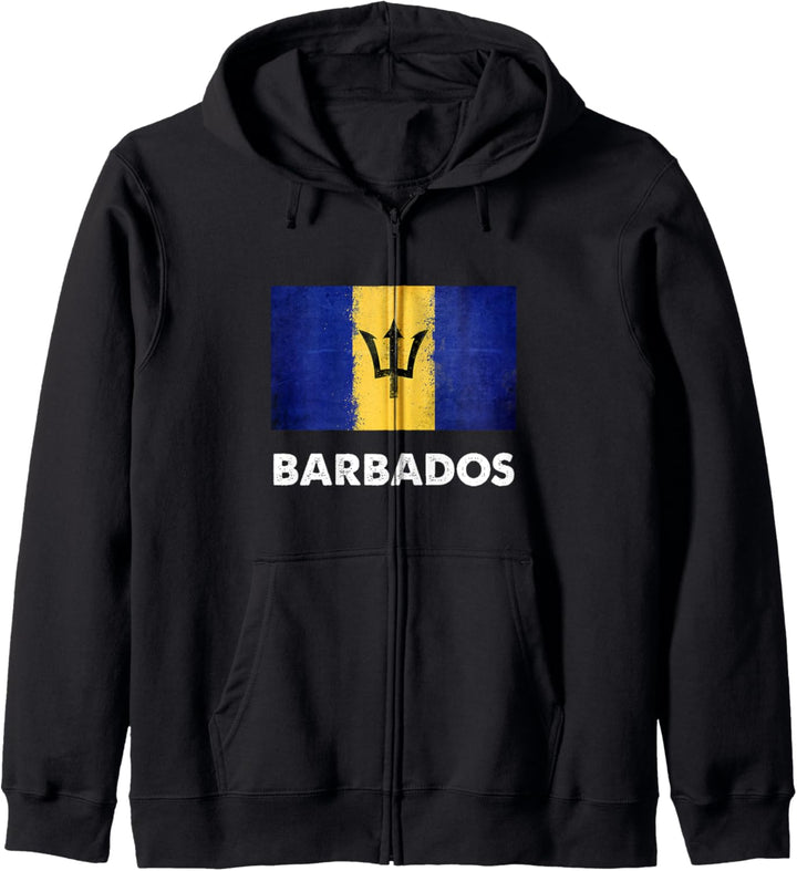 Die Flagge von Barbados Kapuzenjacke