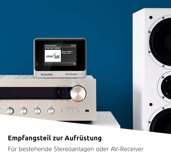 TechniSat DIGITRADIO 11 IR - DAB+ und Internetradio Adapter (WLAN, Farb-Display, Bluetooth, Fernbedi