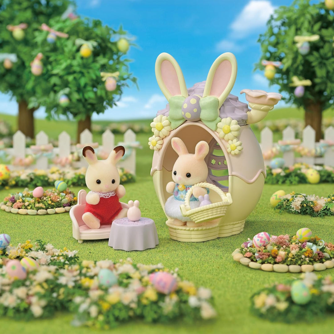 Sylvanian Families 5802 Babyhasen Osterspass Spielset, Set mit Tierfigur, Ostergeschenk, Spielzeug f