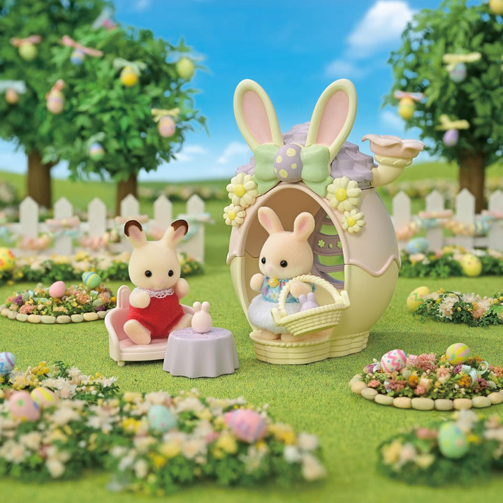 Sylvanian Families 5802 Babyhasen Osterspass Spielset, Set mit Tierfigur, Ostergeschenk, Spielzeug f