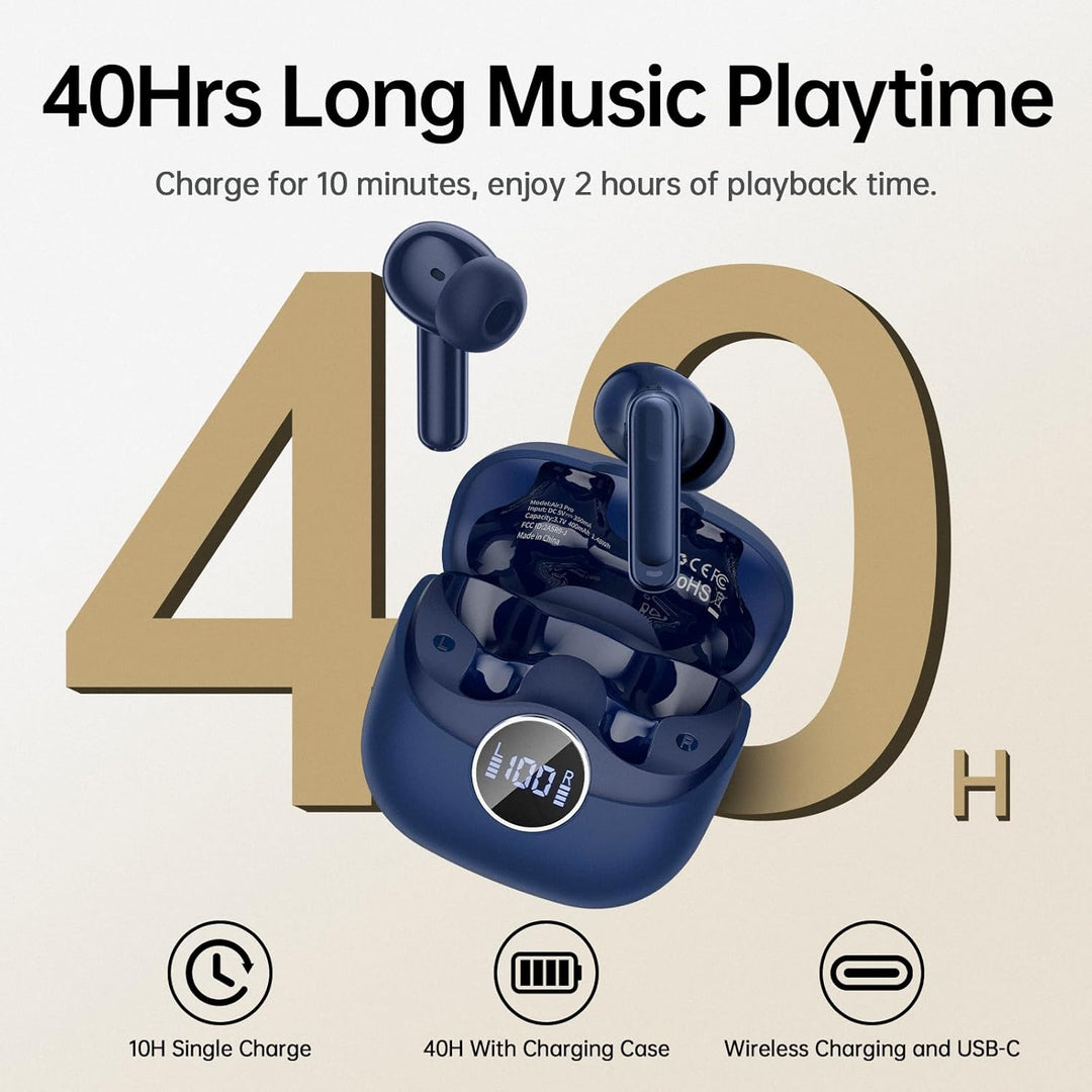 ANC Kopfhörer Kabellos Bluetooth, Bluetooth 5.4 Kopfhörer mit 8 EQ-Modu, -45 dB ANC Noise Cancelling