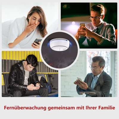 HEIMAN Wi-Fi Smarter Rauchmelder,WLAN Feuermelder mit austauschbarer Lithium-Batterie,5 Jahre Garant