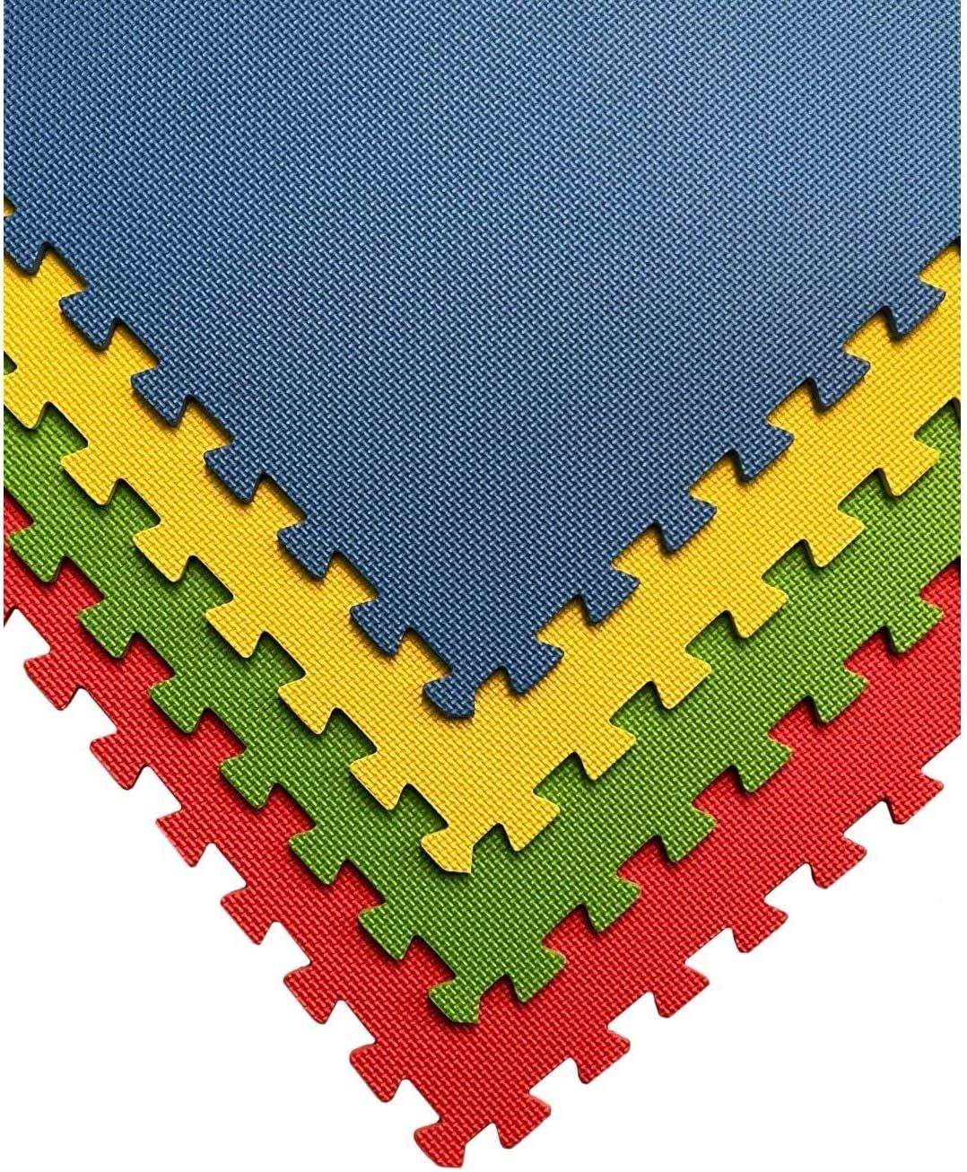JARDIN202 Puzzlematte für Fitness- und Fitnessböden, Gummischutz, 60 x 60 cm, rutschfeste Matte bunt