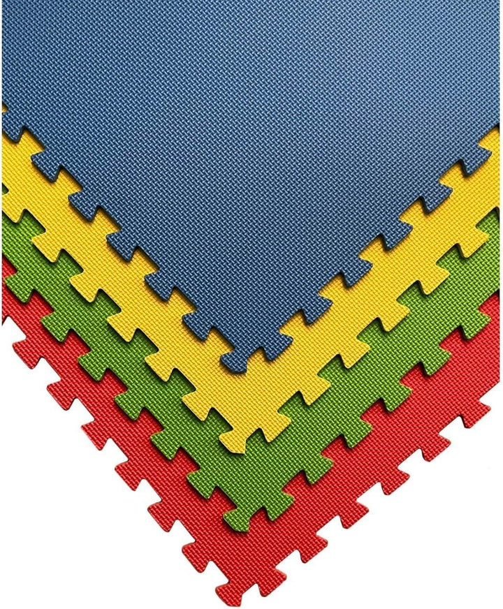 JARDIN202 Puzzlematte für Fitness- und Fitnessböden, Gummischutz, 60 x 60 cm, rutschfeste Matte bunt