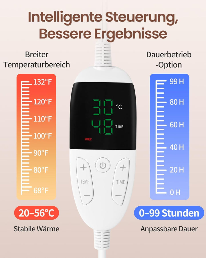 faltbare Brot-Gärbox mit Temp von 20–55°C und Timer von 0–99 h，mit Rost + Schale–für Sauerteig herst