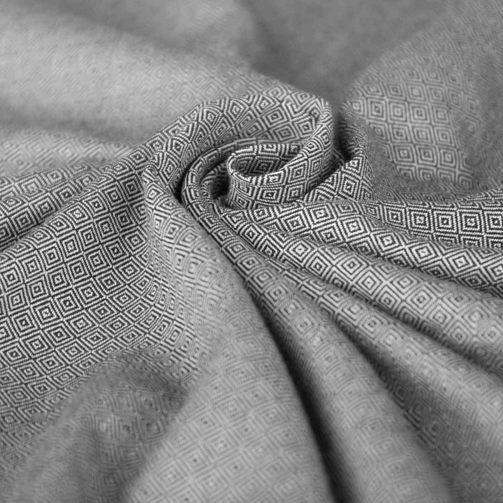 Hoppediz Ring-Sling, Baby-Tragetuch ab Geburt, 100 % schadstoffgeprüfte Baumwolle, Design London wei
