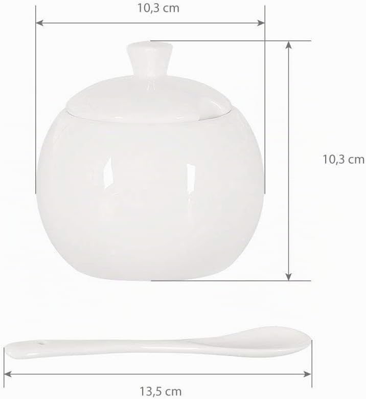 Buchensee Milchkännchen und Zuckerdose, Fine Bone China Porzellan, weiss