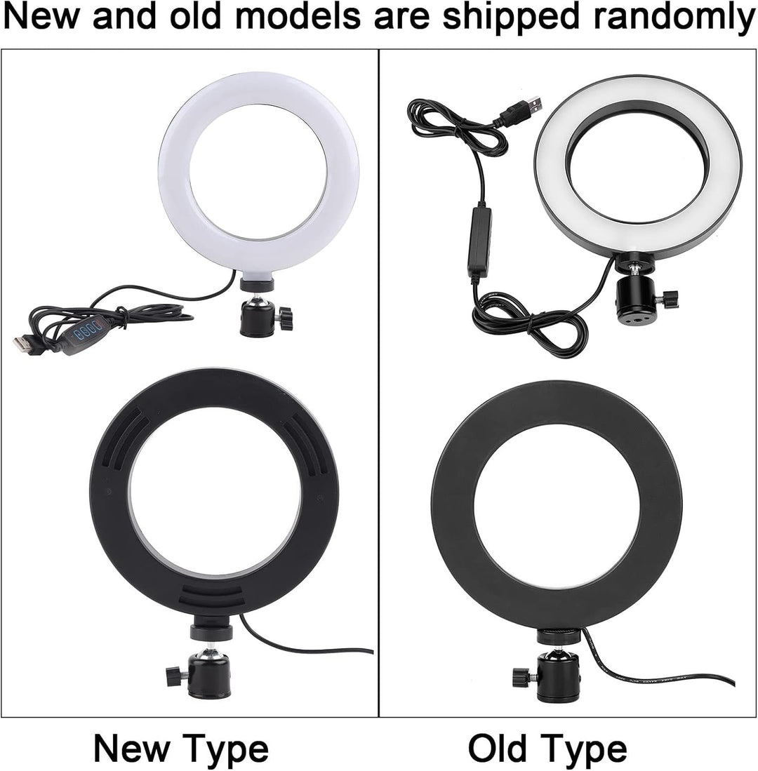 6 Zoll Rundes LED-Ringlicht, USB-Schnittstelle Dreifarbige Temperatur, 10 Stufen Einstellbare Dimmba
