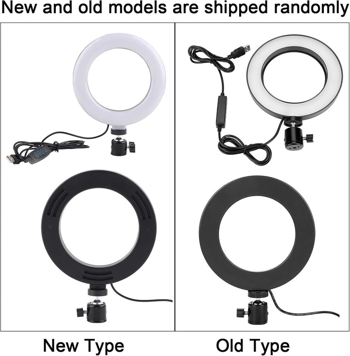 6 Zoll Rundes LED-Ringlicht, USB-Schnittstelle Dreifarbige Temperatur, 10 Stufen Einstellbare Dimmba