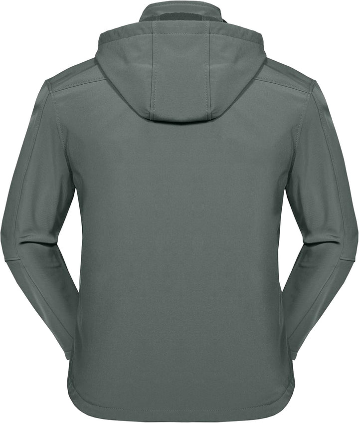 Little Donkey Andy Softshelljacke für Herren mit abnehmbarer Kapuze, Fleecefutter und Wasserabweisen