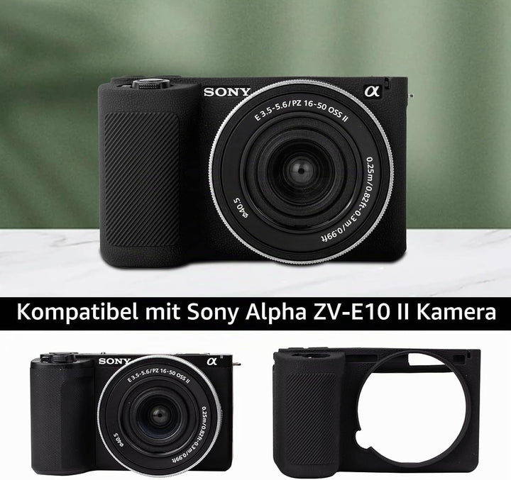 MUZIRI KINOKOO Weiche Silikonhülle, kompatibel mit Sony ZVE10 II/ZV-E10 II Digitalkamera, Schutzhüll