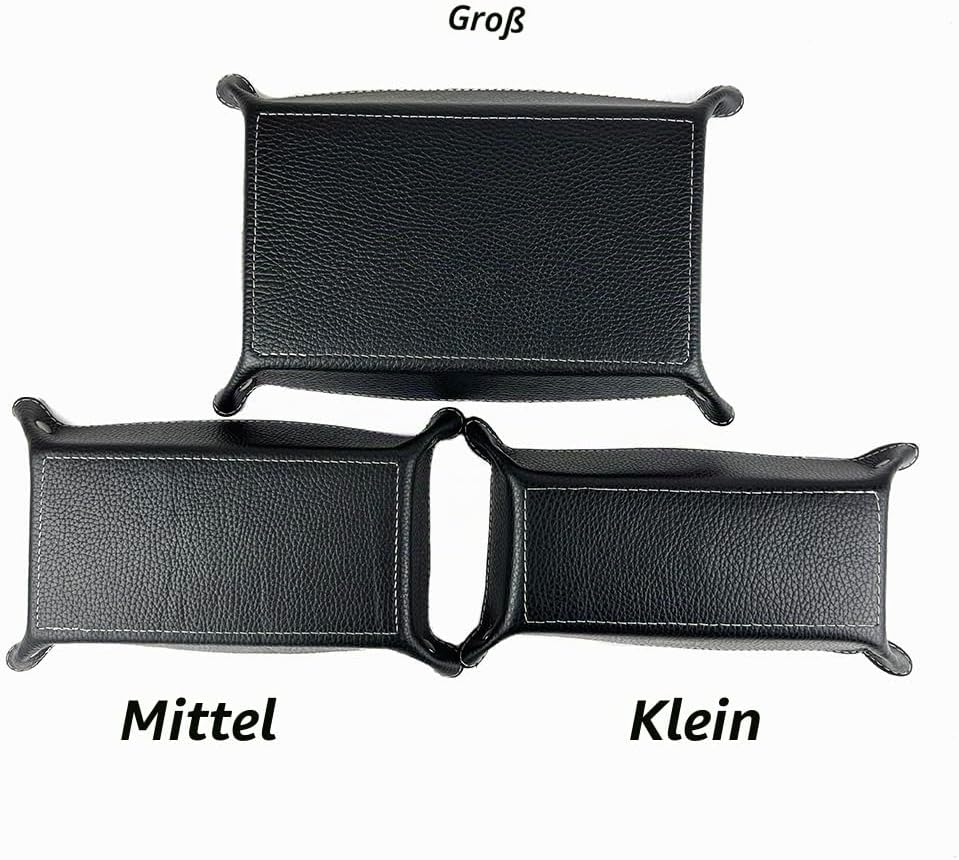 FrasiBags Taschenleerer Leder - Vide Poche - Ledertablett Organizer, Praktische rechteckig Aufbewahr