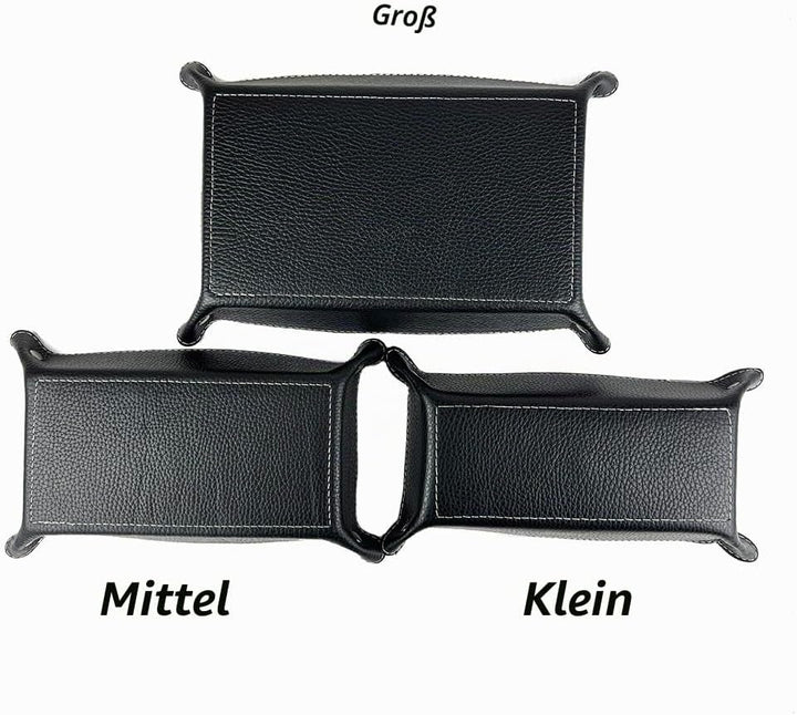 FrasiBags Taschenleerer Leder - Vide Poche - Ledertablett Organizer, Praktische rechteckig Aufbewahr