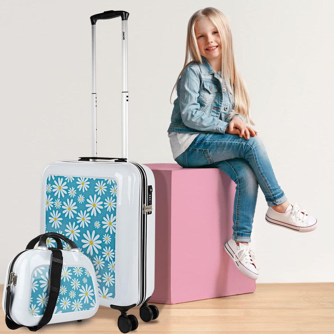 SKPAT - Leicht Koffer Set Polycarbonat Reisekoffer Set für Flugreisen - Dauerhaft Hartschalenkoffer