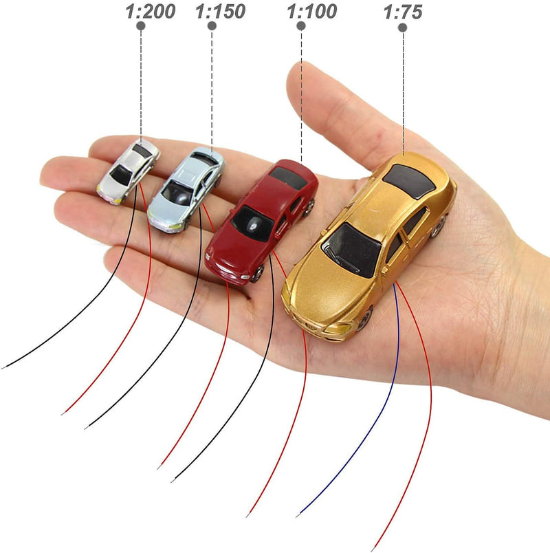 Evemodel 12Stk. 1: 150 N Spur Model beleuchtete Autos mit 12V LED Leuchten für Gebäude Layout Neu EC
