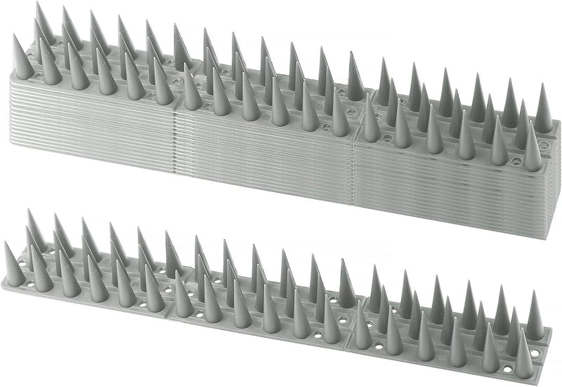 EXLECO 14Pcs Vogelabwehr Taubenabwehr, 4,6 Meter Vogelabwehr Spikes 3 Reihig Kunststoff Tierabwehr S