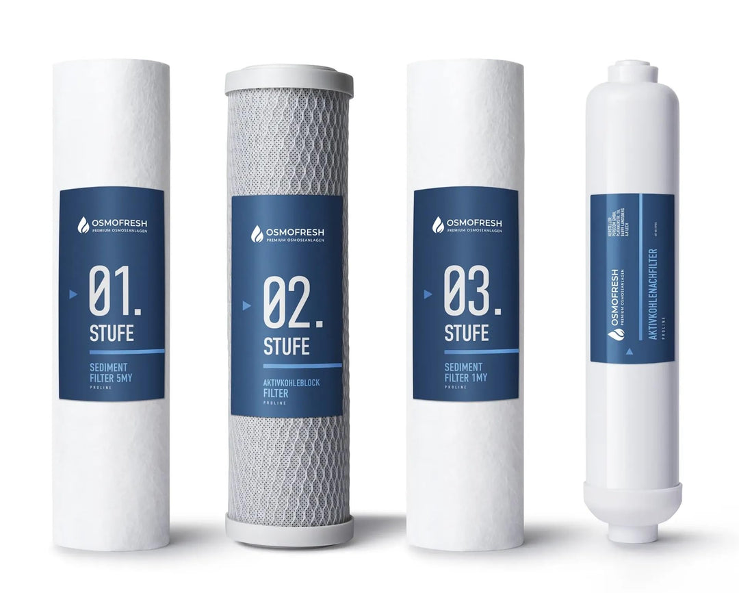 OsmoFresh Filterset Proline 10 Zoll | Ersatzfilter für Osmoseanlagen und Umkehrosmose Wasserfilter |