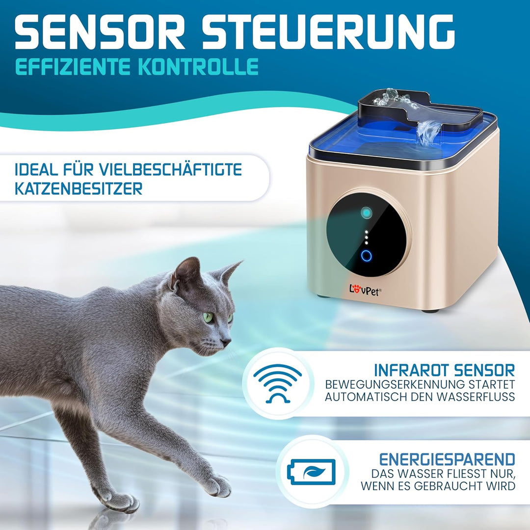 Katzenbrunnen Trinkbrunnen für Katzen 3,5L Wassertank & 3x Filter Automatischer Wasserspender Katzen