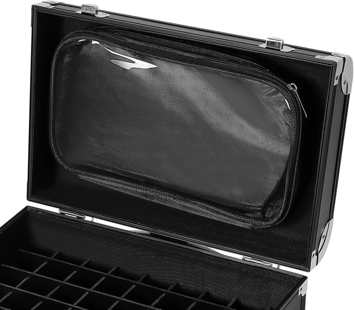 Kosmetikkoffer Trolley, Kosmetikkoffer Schminkkoffer mit 4 Rollen, Friseurkoffer Rollkoffer mit 2 Sc