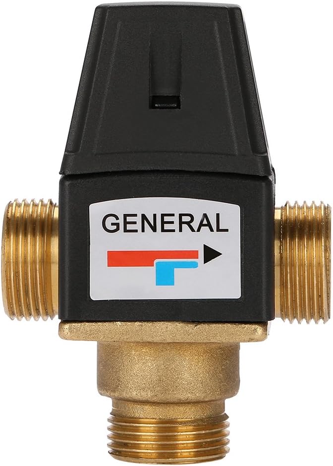heizungsmischer 3 wege + Thermostat-Mischventil 3-Wege-DN20-Aussengewinde-Messing-Thermostat-Mischve