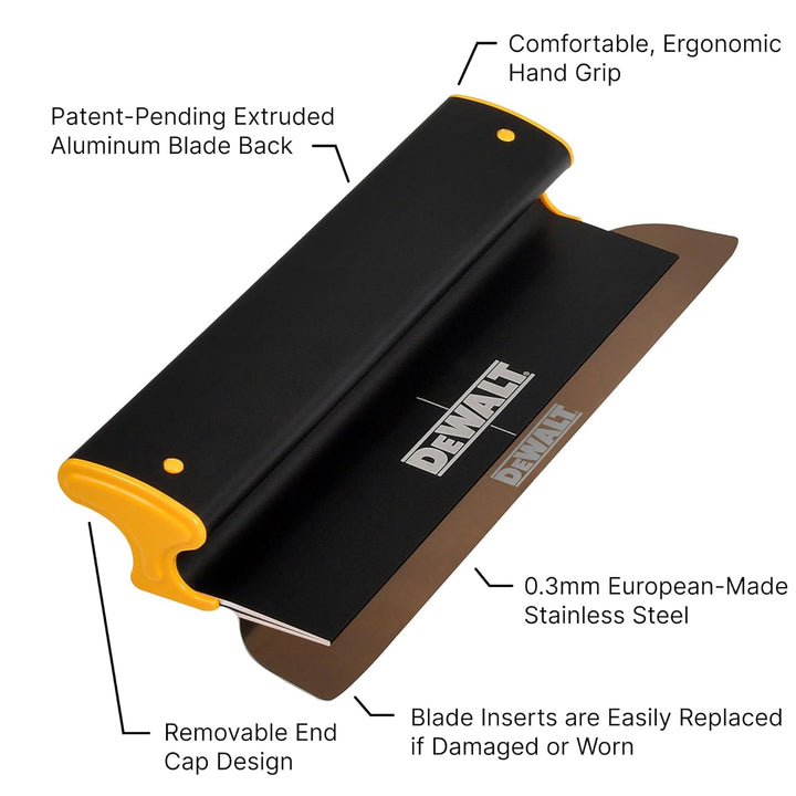 DEWALT Trockenbauklinge 35,6 cm | Pro-Grade | extrudiertes Aluminium & europäische Edelstahl-Konstru