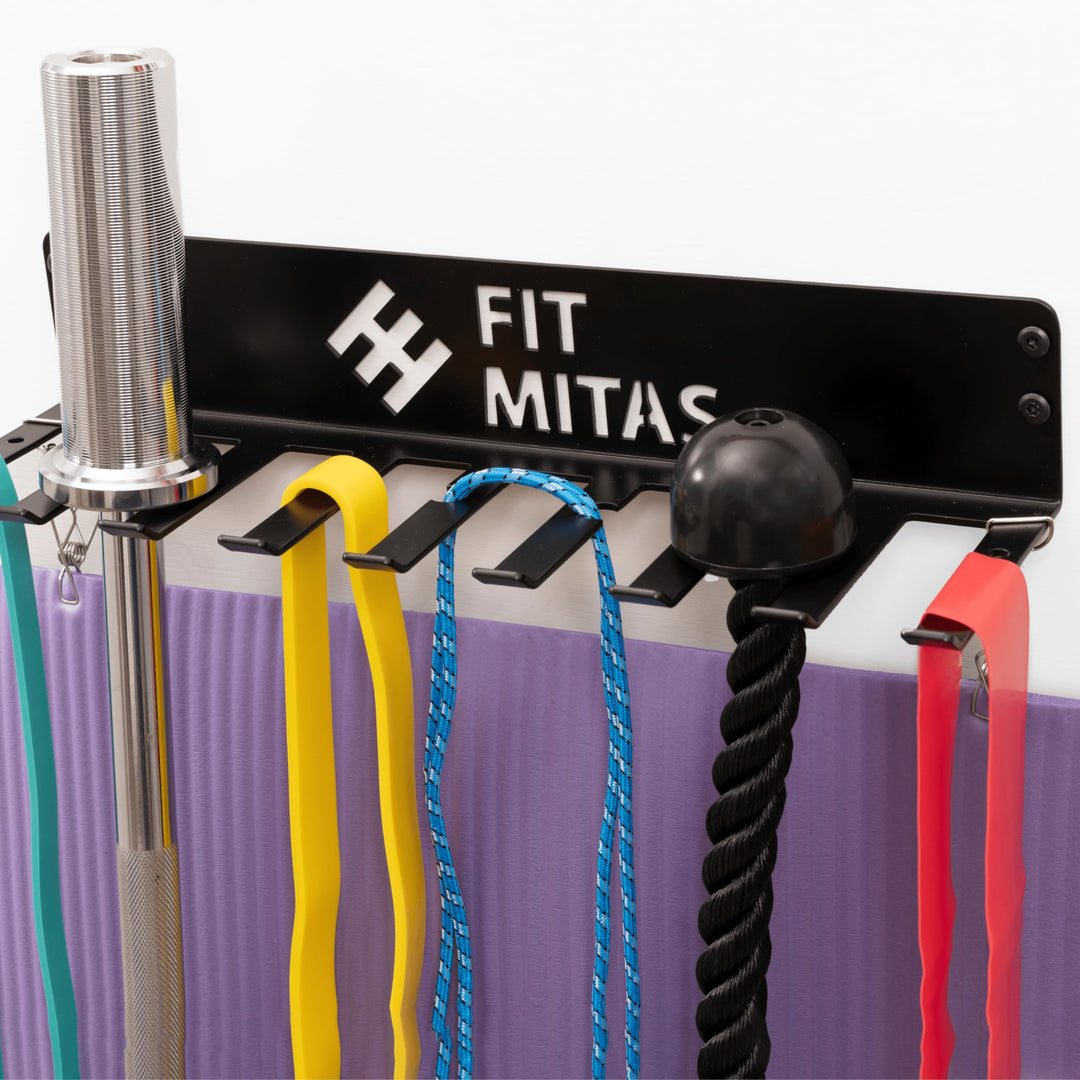 Sportgerätehalter | Ständer für Fitnesscenter | Organizer für Heimstudio | Wandhalterung für elastis