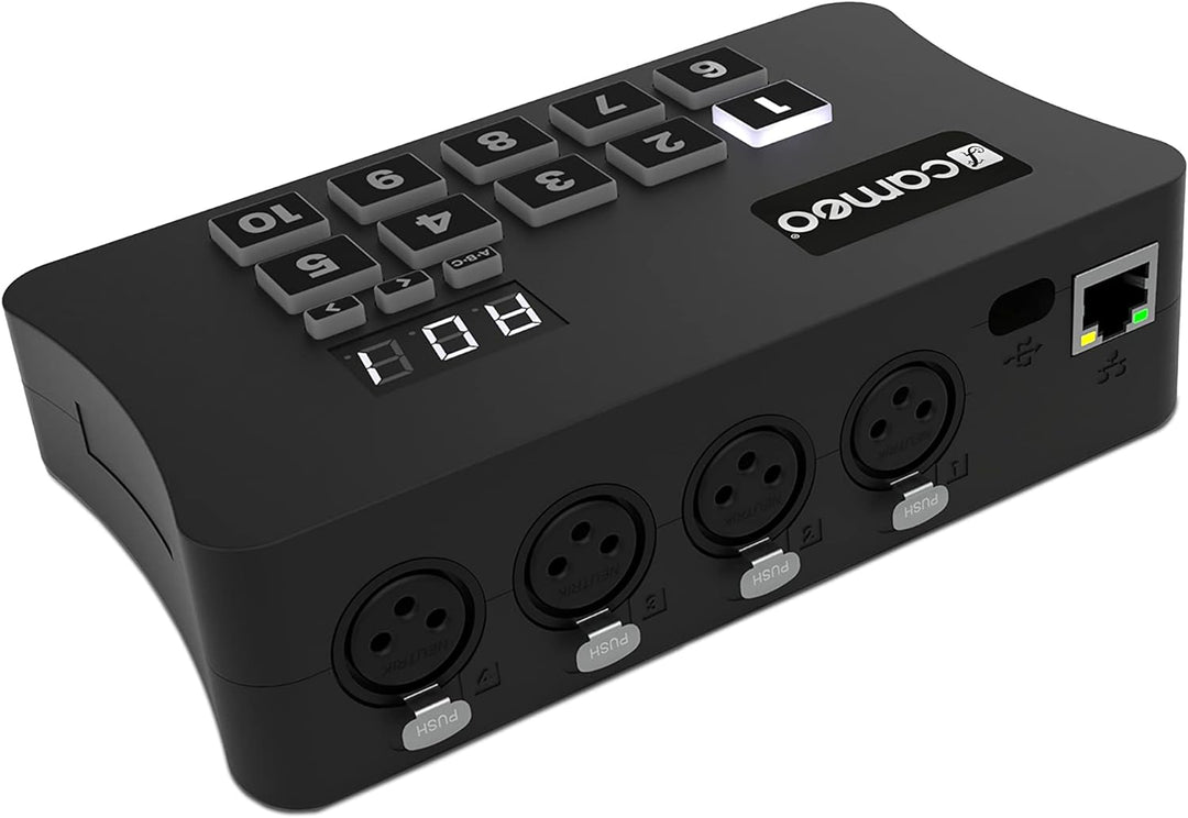 Cameo DVC CUE - USB zu DMX-Interface mit bis zu 2048 DMX-Kanälen und beleuchtetem Bedienfeld
