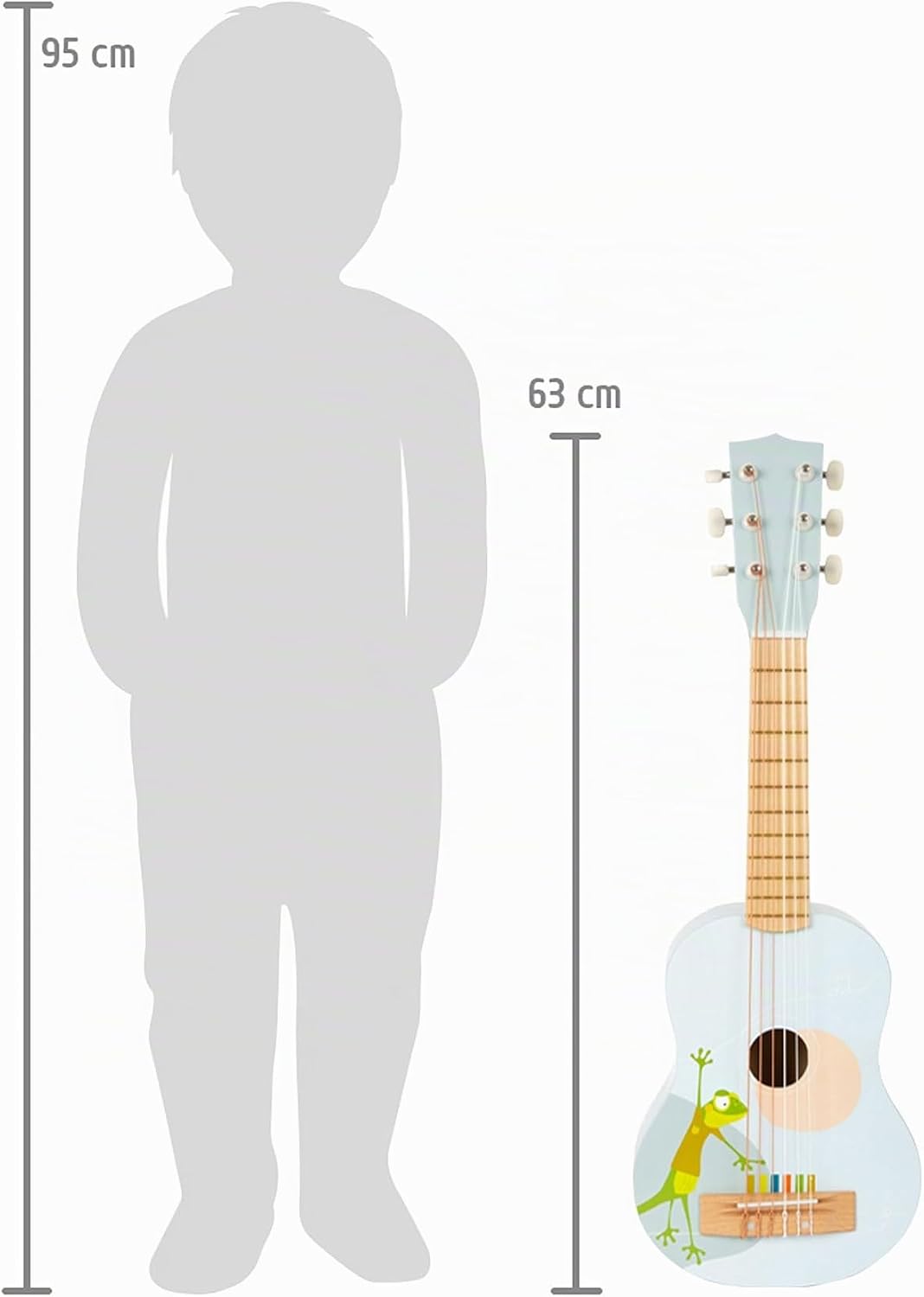 small foot Gitarre "Groovy Beats" Instrument für Kinder, musikalische Früherziehung, ab 3 Jahren, 12