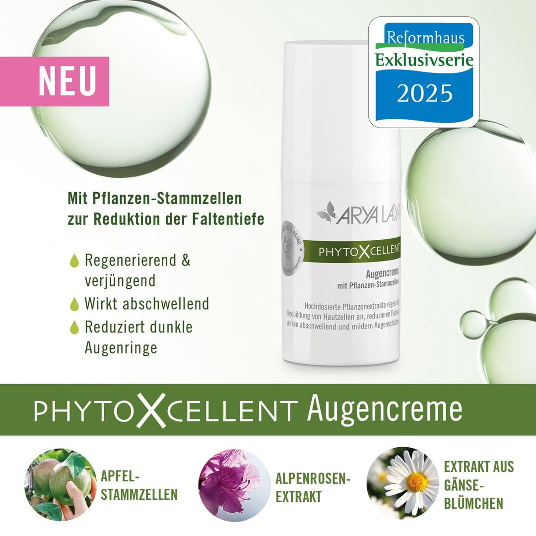 ARYA LAYA PhytoXcellent Augencreme, 15 ml - regenerierend &amp; verjüngend, wirkt abschwellend und reduz