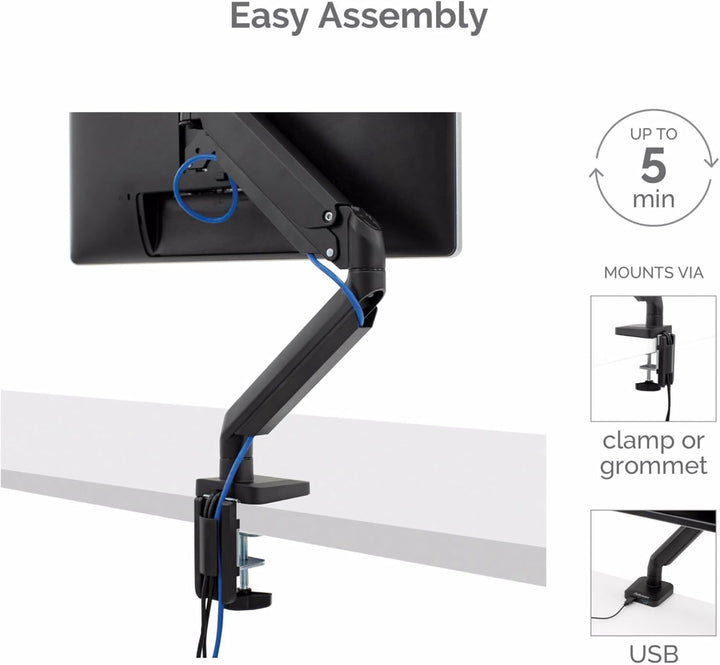 Fellowes Monitor Halterung für 1 Bildschirm bis 32 Zoll (81,28 cm) - Platinum Series Monitor Arm mit