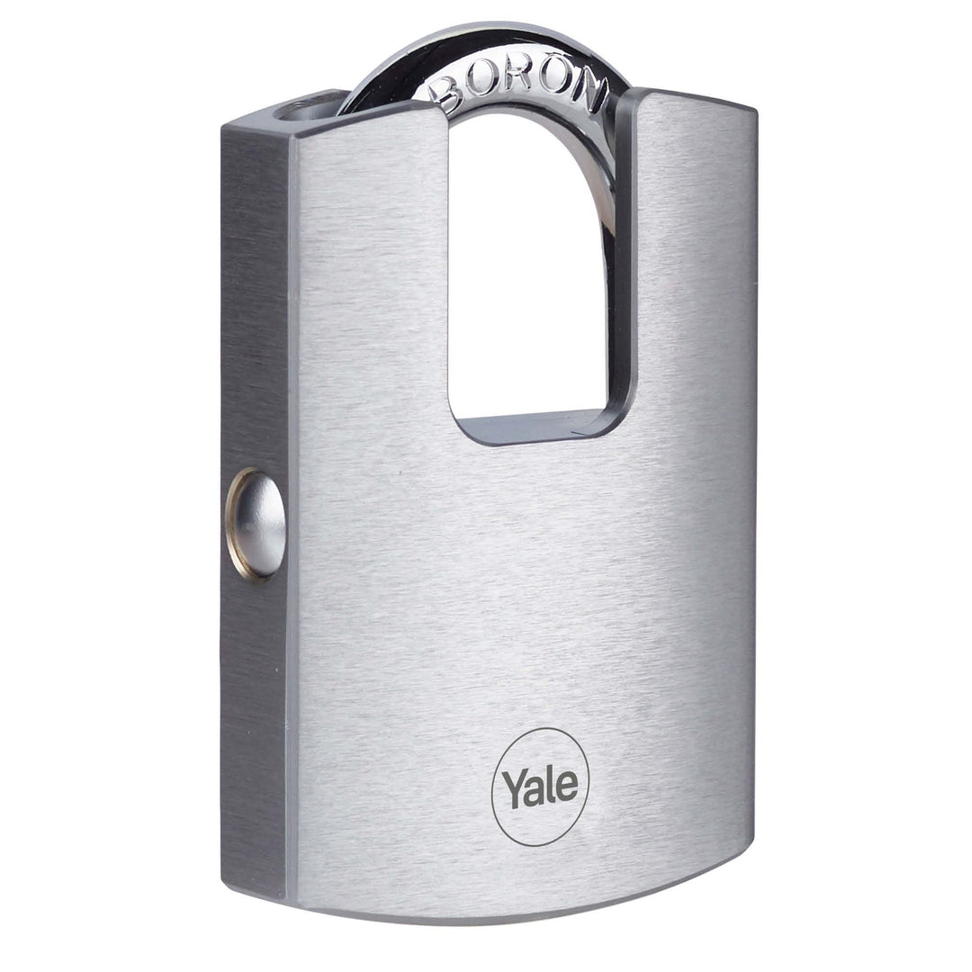 Yale Y122B/50/123/1, Hochsicherheit, 50 mm, Messing, Vorhängeschloss, verchromt, wetterfest, Doppelv