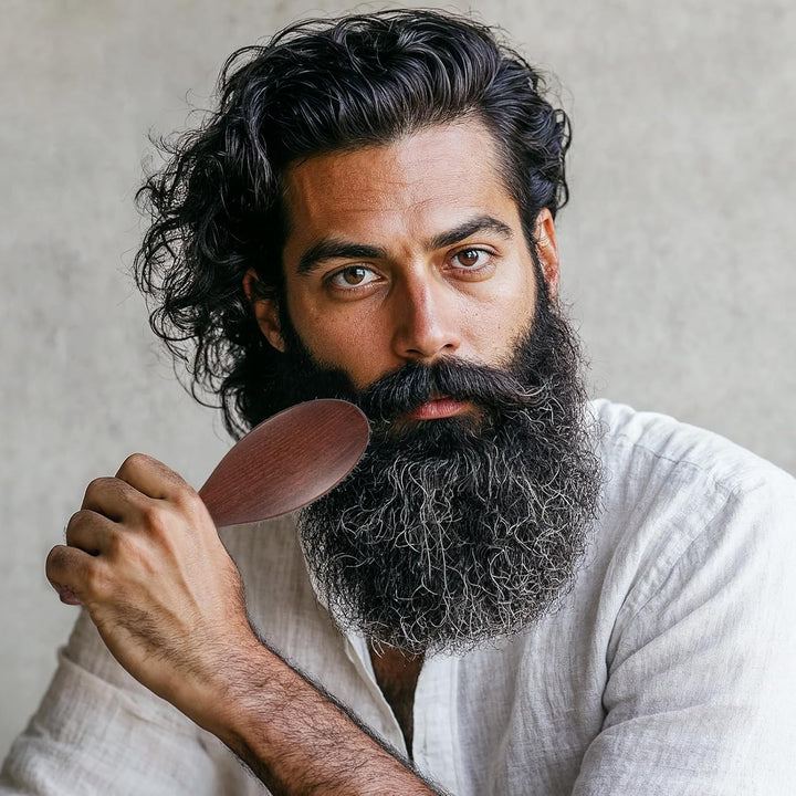 BESTOOL Haarbürste, Wildschweinborsten Bürste für Damen Herren Kinder zum Entwirren & Stylen, Naturb