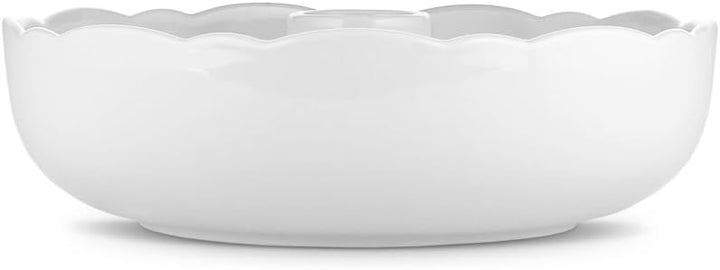 Alessi Dressed for X-Mas Schale für Trockenfrüchte und Süssigkeiten aus Porzellan, White, 21 x 22 x