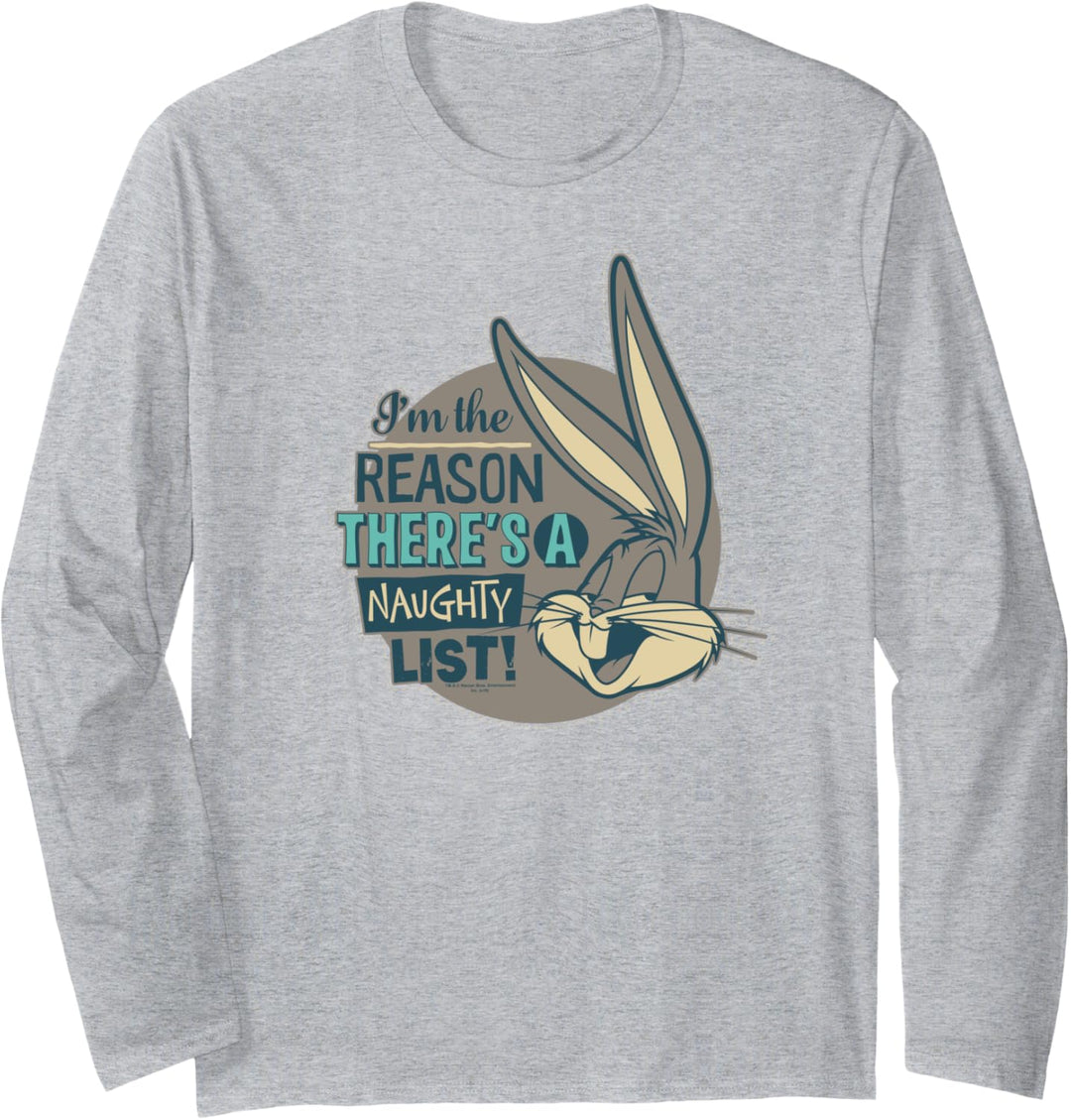Looney Tunes Bugs Bunny Naughty Christmas Weihnachten Langarmshirt