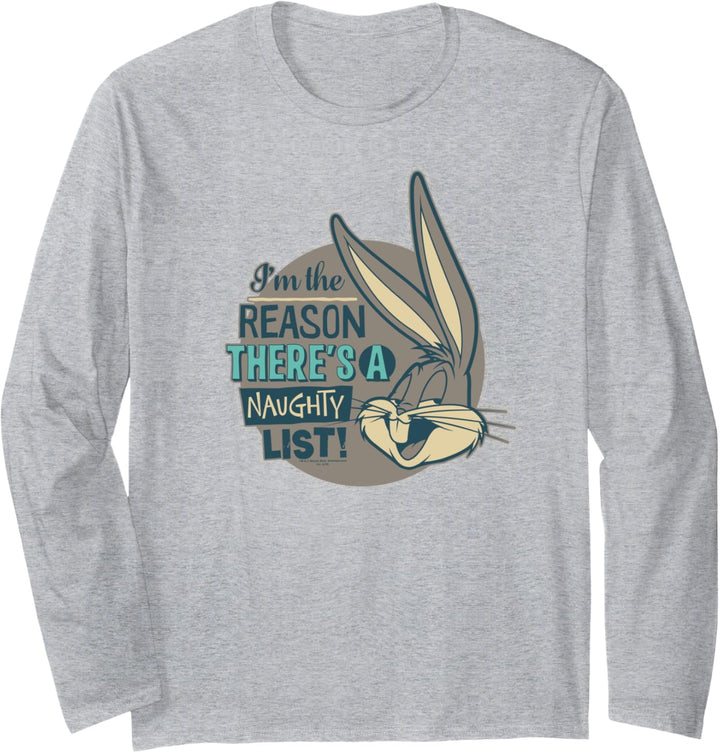 Looney Tunes Bugs Bunny Naughty Christmas Weihnachten Langarmshirt