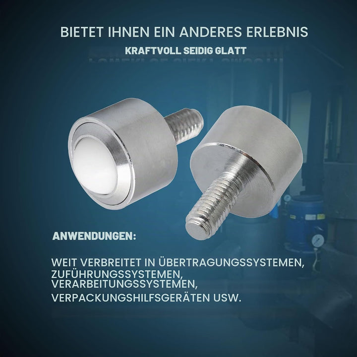 BQLZR 6 Stück Nylon Kugellager 1,5 cm 45,9 kg Tragkraft
