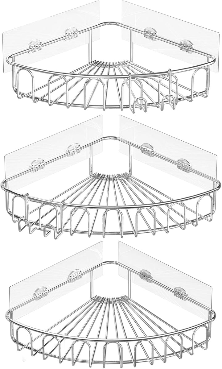 Orimade Eckablage Duschablage ohne Bohren SUS304 Edelstahl, Selbstklebend Duschregal Duschkörbe Rost