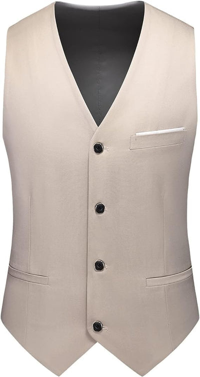 KUDMOL Herren 3-Stücke Anzug Business EIN Knopf Smoking Anzug für Männer Smoking Klassische Blazer W
