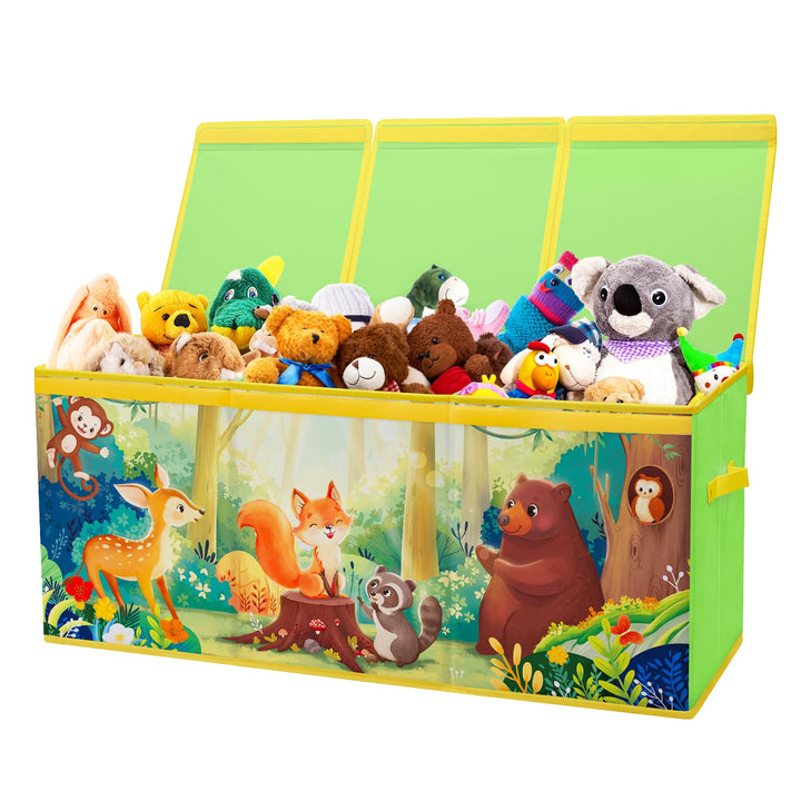 Extra Gross Aufbewahrungsbox mit Deckel Kinder, Zusammenklappbare Oxford-Spielzeugkiste mit Griff fü