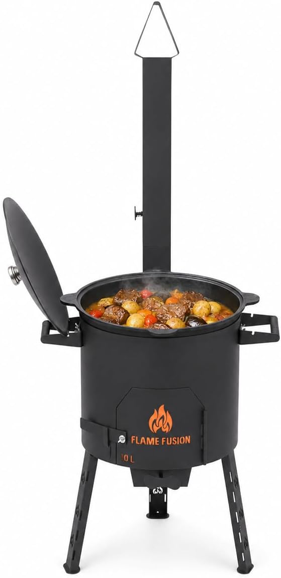 Utschak S Feuerofen inkl. 10 Liter Kazan [Grösse wählbar] - Uchag Kasanofen zum Grillen &amp; Kochen S -