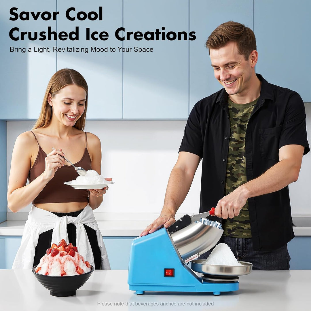 Elektrischer Ice Crusher, Edelstahl Eiszerkleinerer Crusheisbereiter, Kapazität von zerstossenem Eis