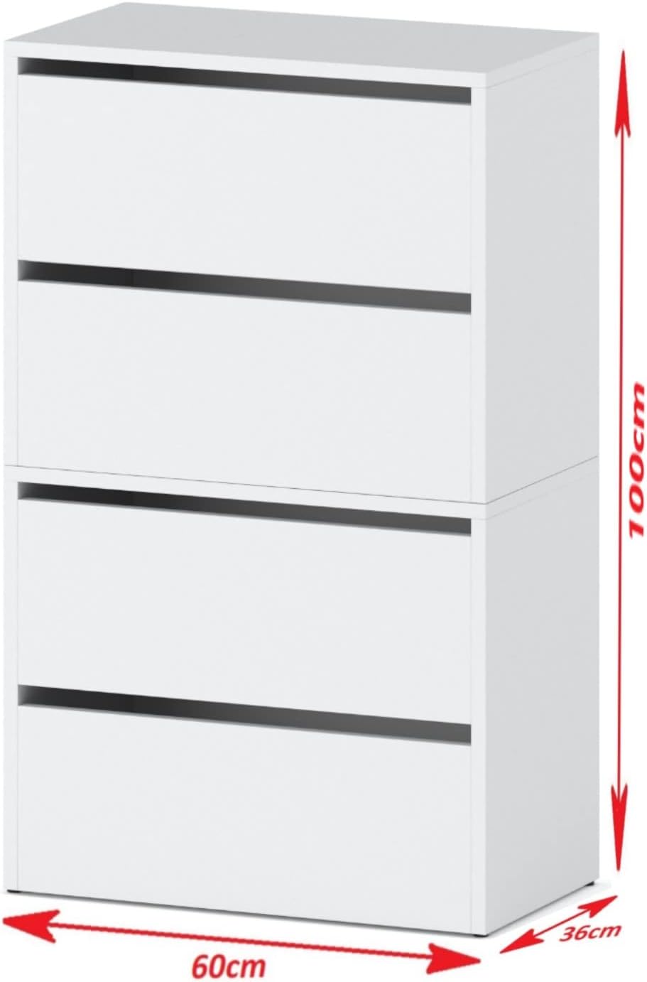 MRBLS Schuhschrank für den Flur | Schuhregal modular | Schrank mit Platz zum Aufbewahren von Schuhen
