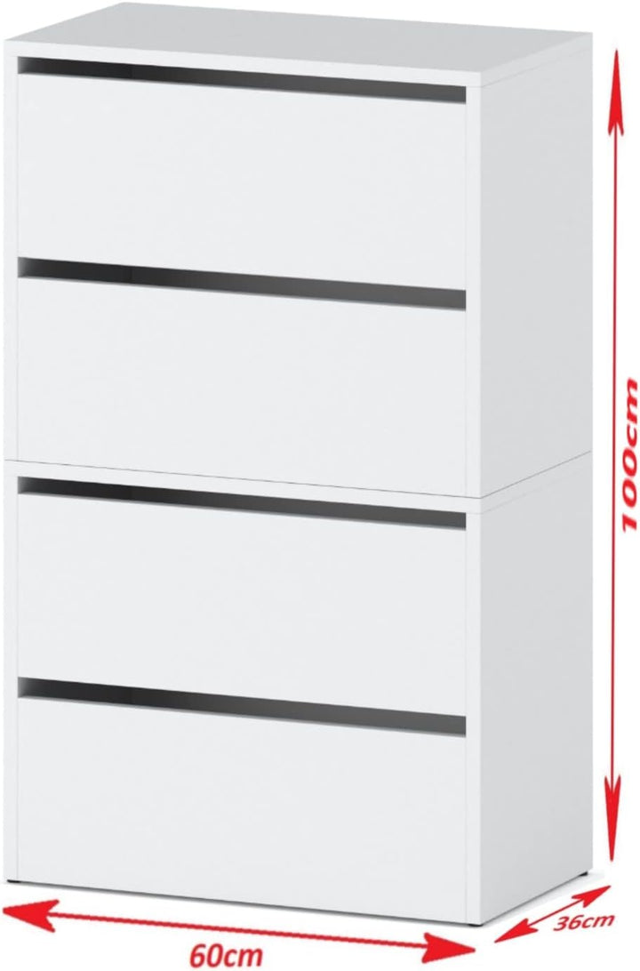 MRBLS Schuhschrank für den Flur | Schuhregal modular | Schrank mit Platz zum Aufbewahren von Schuhen