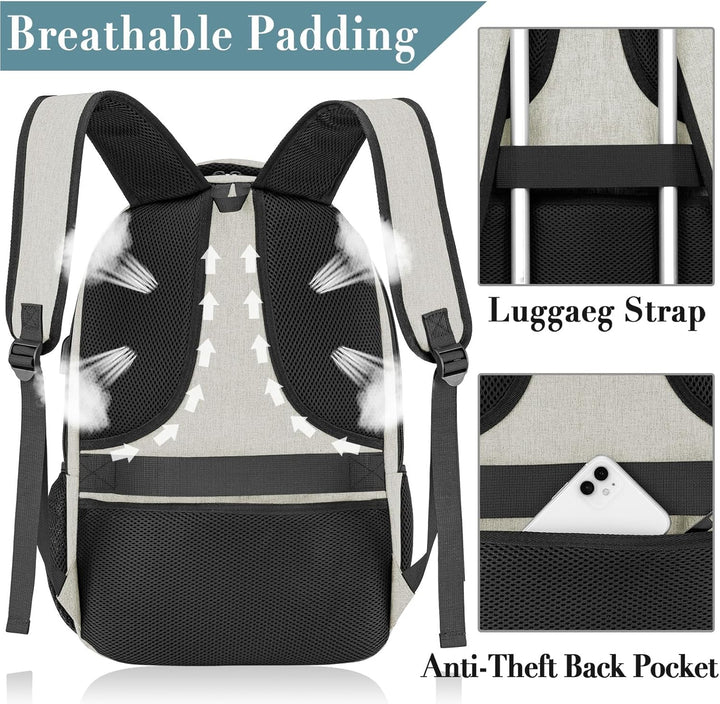 BIKROD Rucksack Herren und Damen, Schulrucksack Jungen Mädchen Teenager, 15.6 Zoll Laptop Arbeit Day