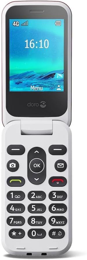 Doro 2880 4G Klapphandy für Senioren - Notruftaste - Einfach zu bedienen - Sprachgesteuerte Tasten -
