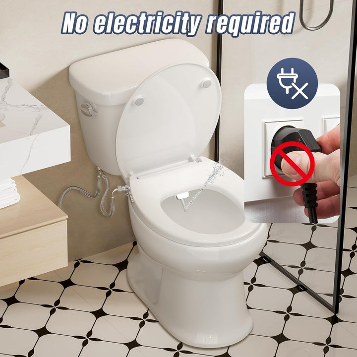 SAMODRA WC Sitz O Form mit Absenkautomatik - Bidet Toilettensitz - Dusch WC Aufsatz Bidet Japanische