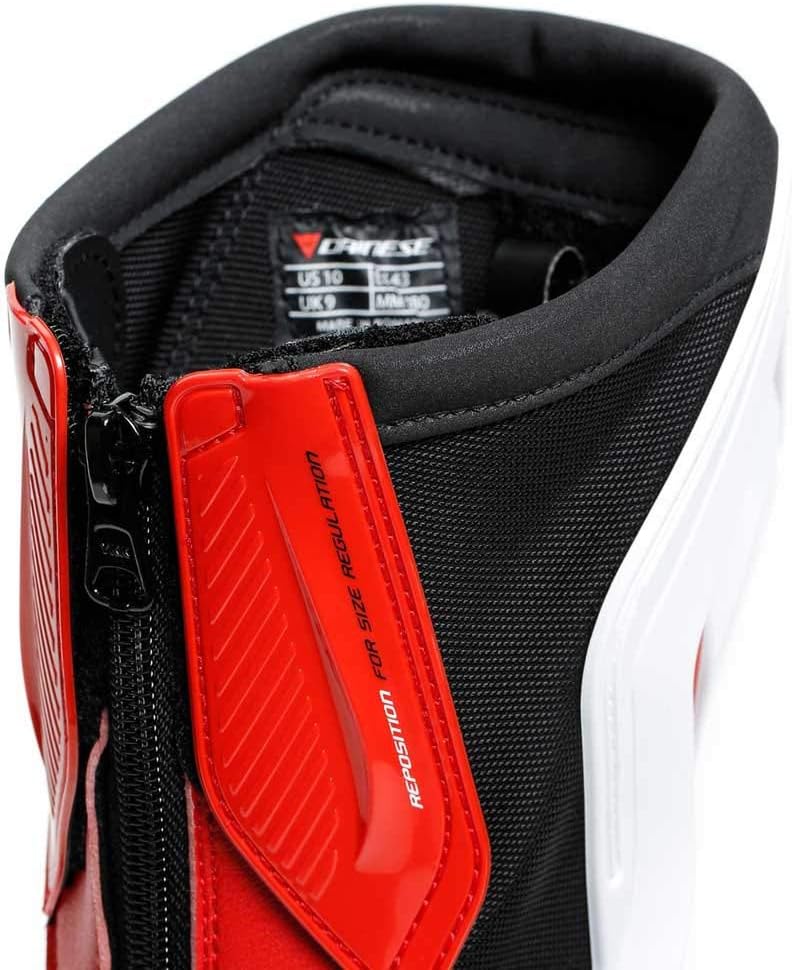 Dainese York D-WP Shoes, Motorradschuhe Wasserdicht Schwarz Weiss Lava Rot 45 EU, Schwarz Weiss Lava
