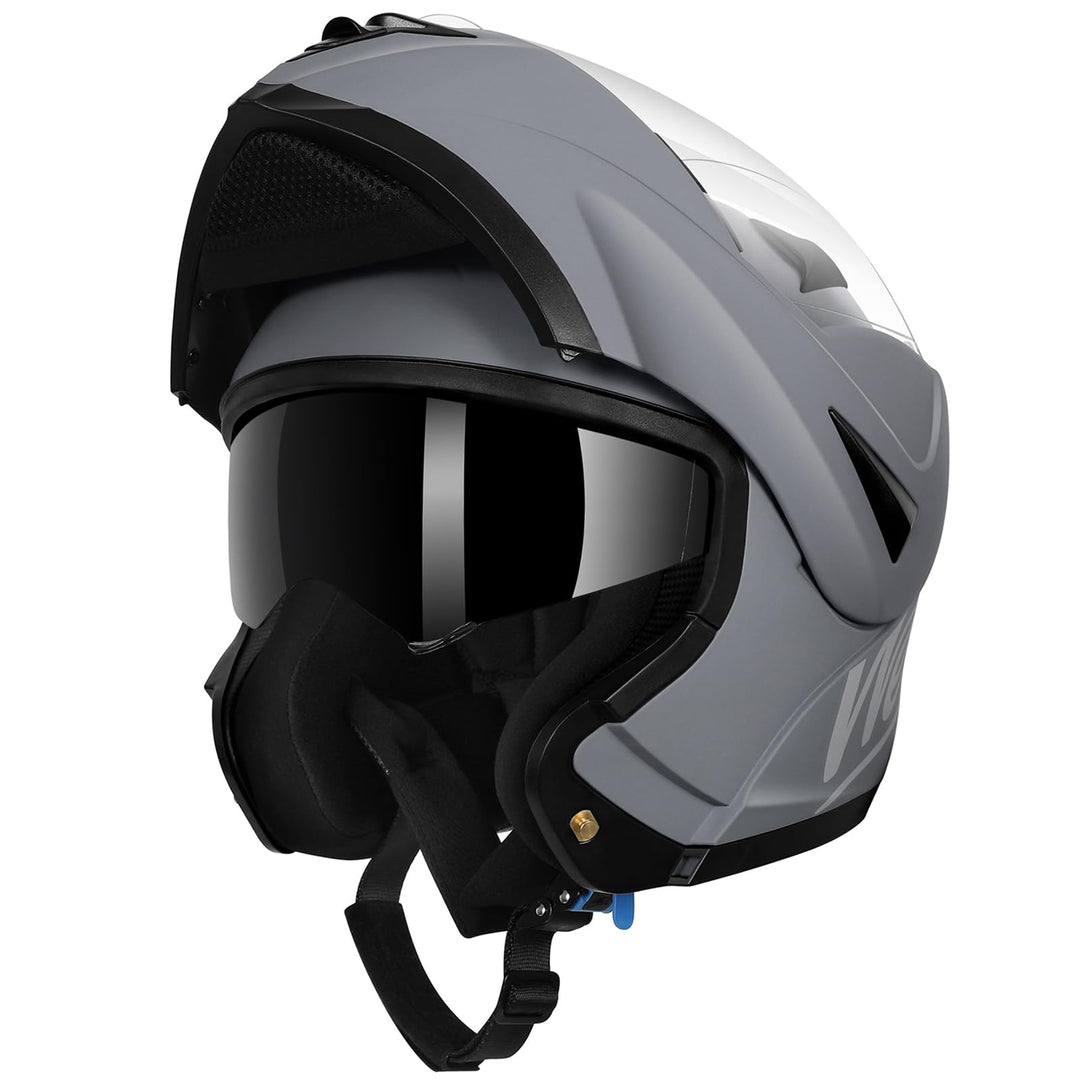 Westt Motorradhelm Herren Damen Integralhelm Klapphelm Flip-up Motorrad Jethelm Chopper Mofa Moped R